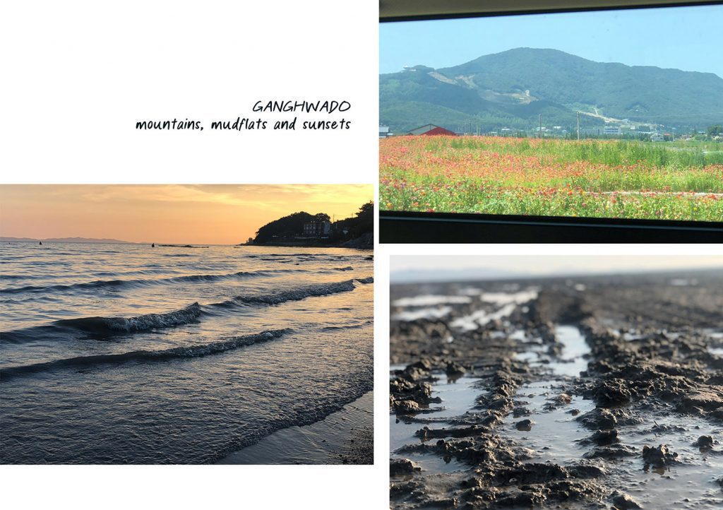 Ganghwado, mountains, mudflats and sunsets